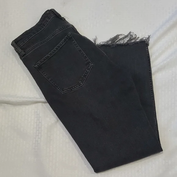 Zara Charcoal Distressed Crop Jeans - Picture 12 of 12